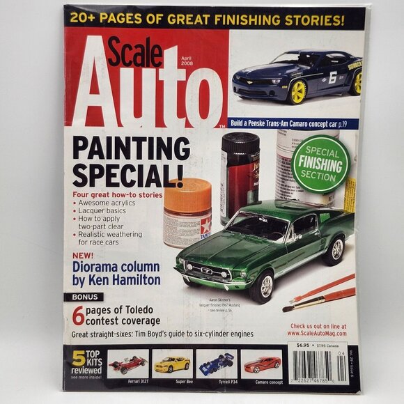 Scale Auto Magazine April 2008 Painting Special Penske Trans-Am Camaro - Picture 1 of 1